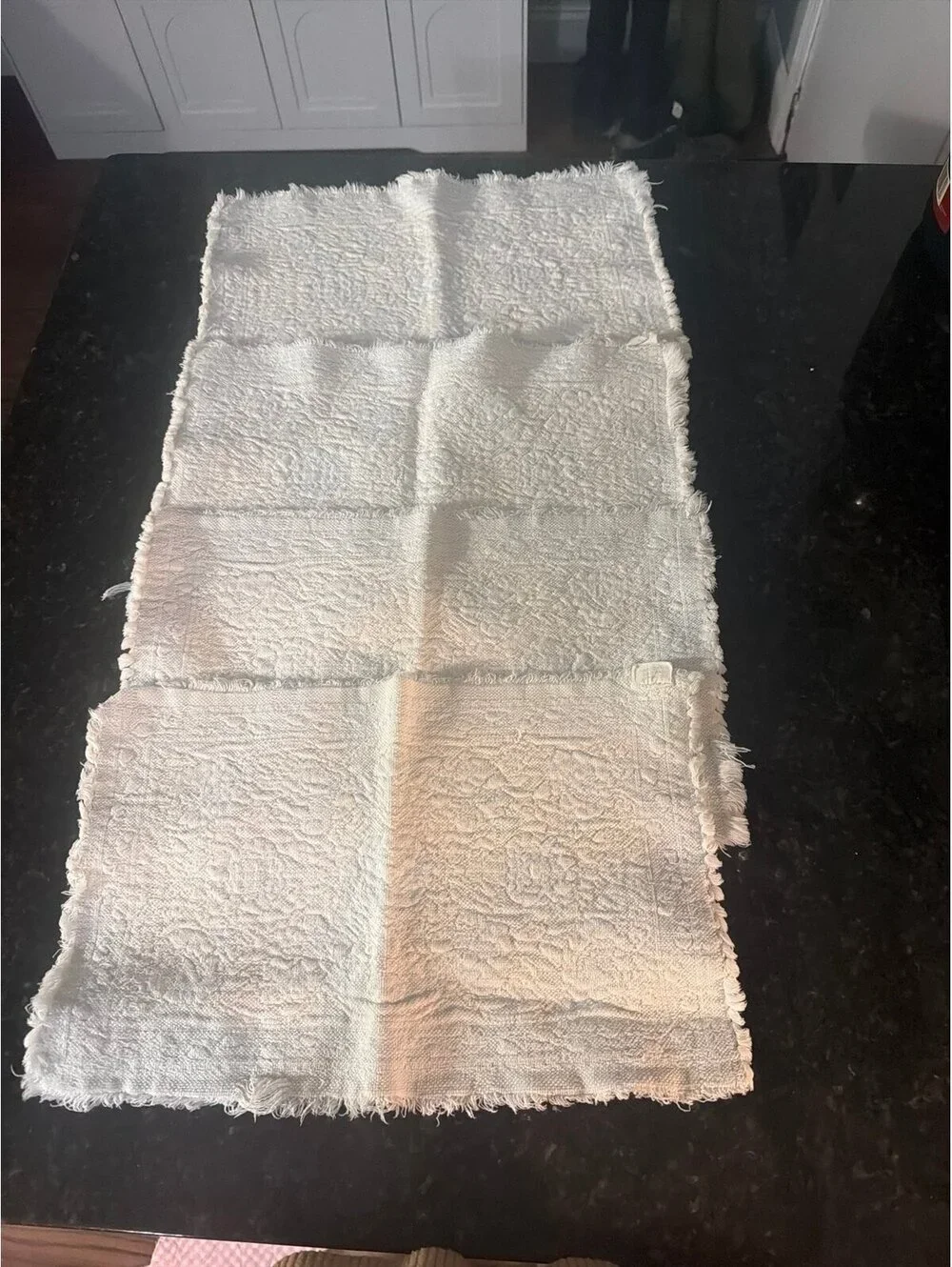 Vintage Cream White and Light Blue Placemats
